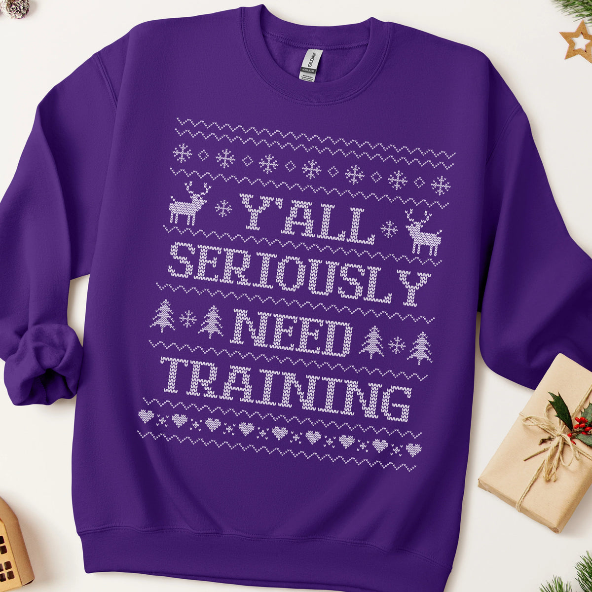 Y'all Seriously Need Training Ugly Christmas Sweatshirt
