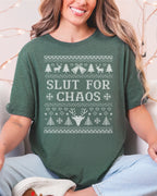 Slut For Chaos Ugly Christmas T-shirt