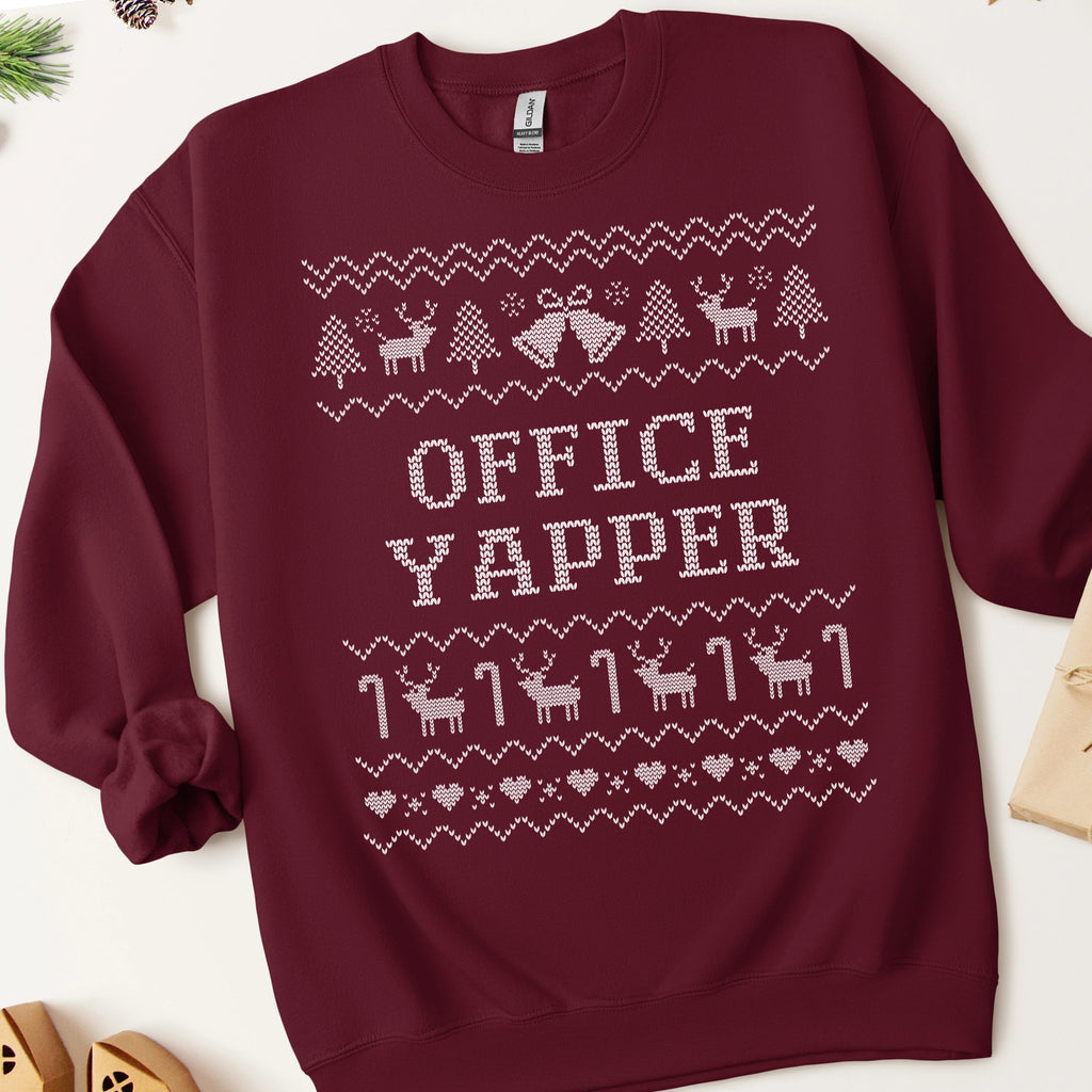 Office Yapper Ugly Christmas Sweatshirt