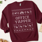 Office Yapper Ugly Christmas Sweatshirt