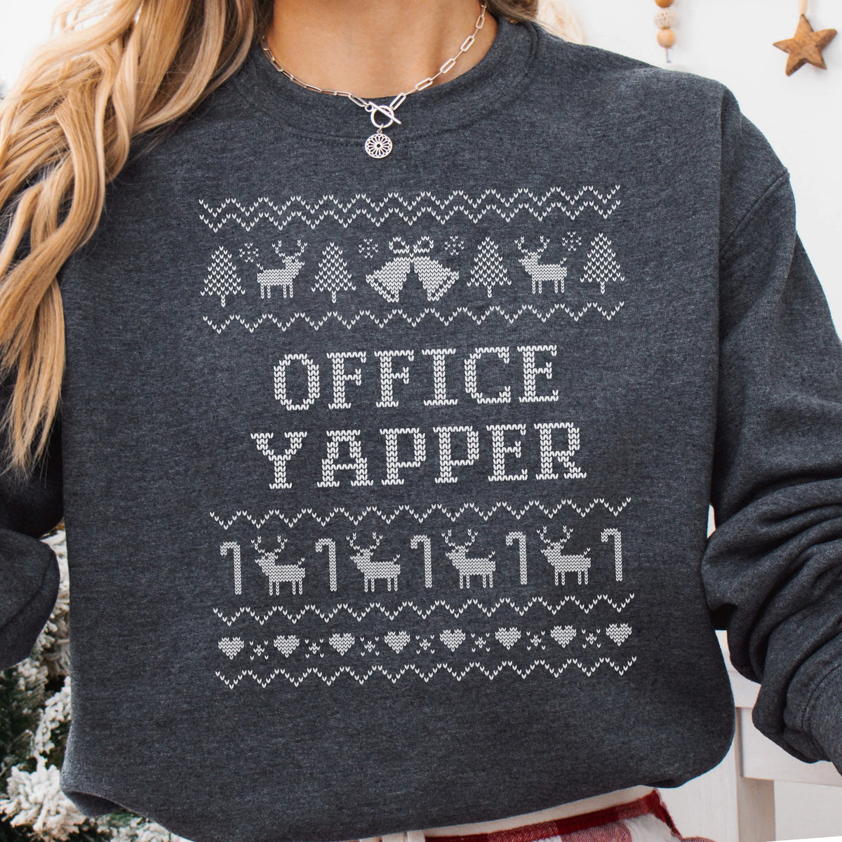 Office Yapper Ugly Christmas Sweatshirt
