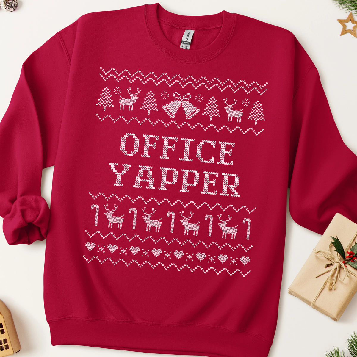 Office Yapper Ugly Christmas Sweatshirt