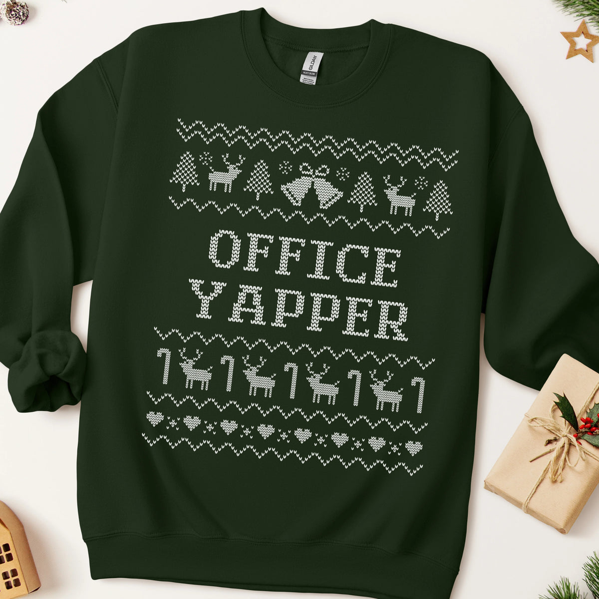 Office Yapper Ugly Christmas Sweatshirt