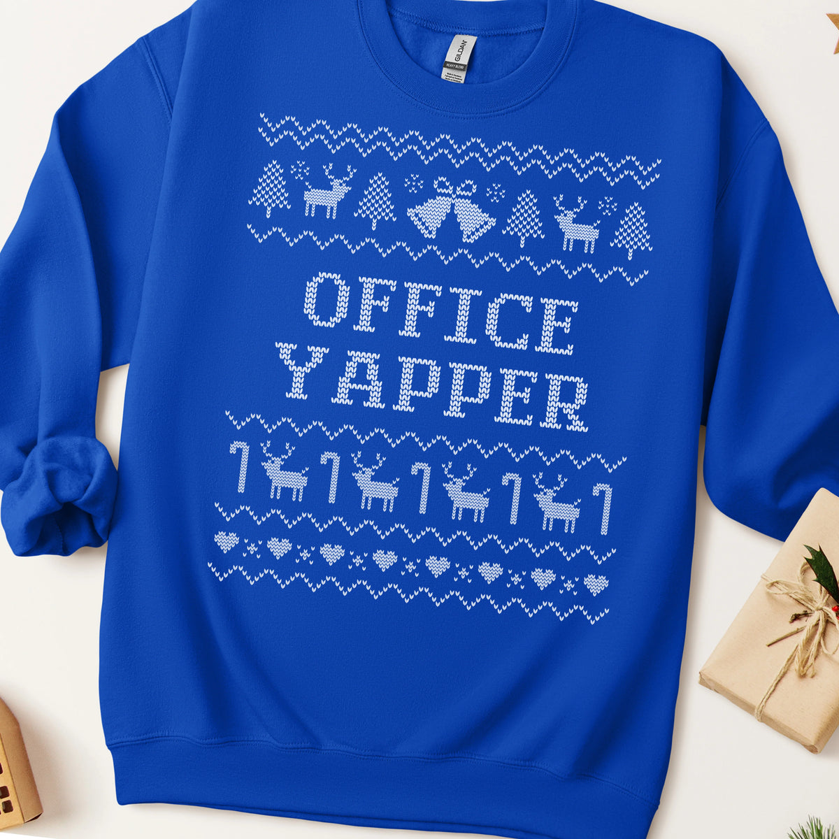 Office Yapper Ugly Christmas Sweatshirt