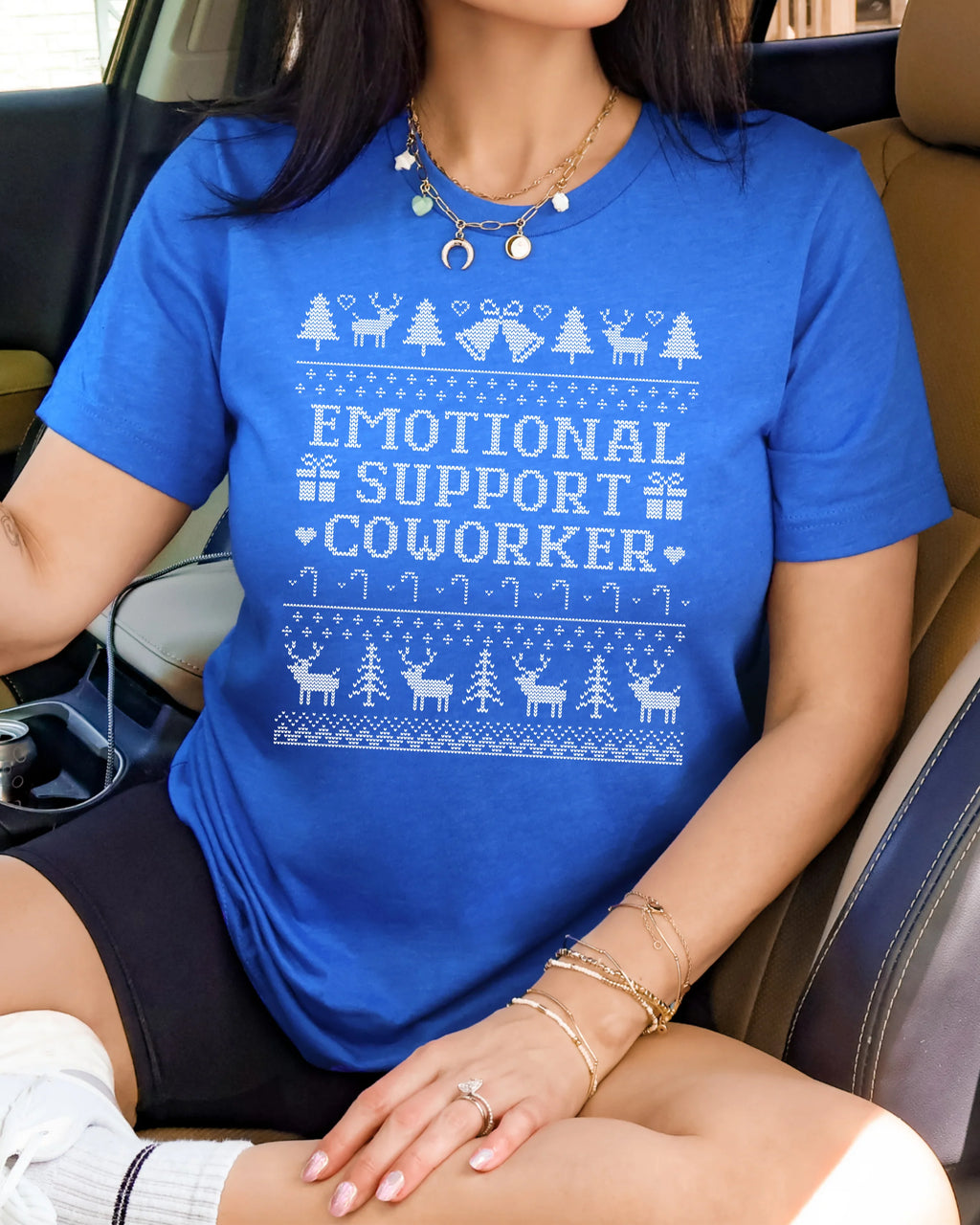 Emotional Support Coworker Ugly Christmas T-shirt