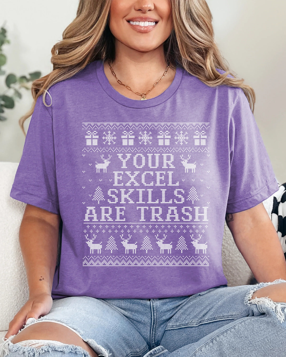 Your Excel Skills Are Trash Ugly Christmas T-shirt
