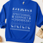 Emotional Support Coworker Ugly Christmas Sweatshirt