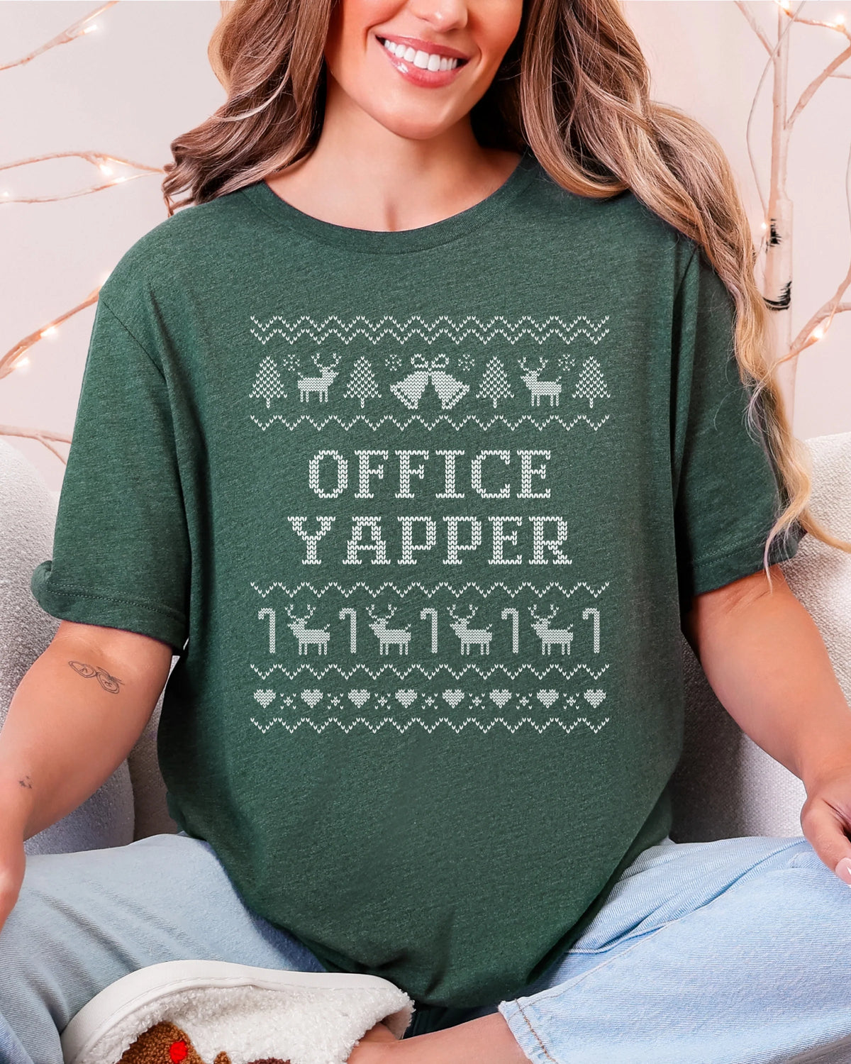 Office Yapper Ugly Christmas T-shirt