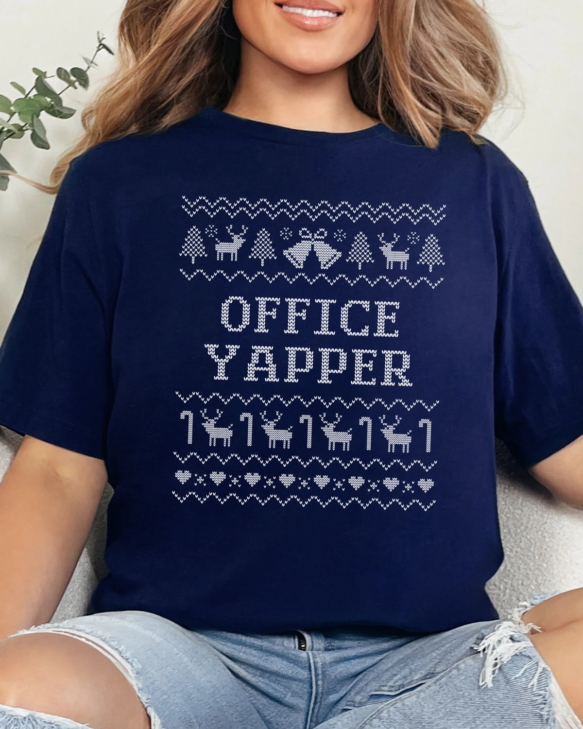 Office Yapper Ugly Christmas T-shirt