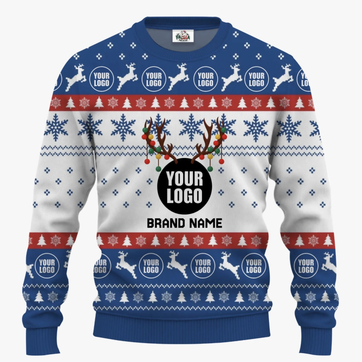 Personalized Ugly Xmas Sweater With Logo For Team | Custom Christmas Sweater Bulk Order - 5