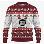 Personalized Ugly Xmas Sweater With Logo For Team | Custom Christmas Sweater Bulk Order - 3