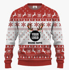 Personalized Ugly Xmas Sweater With Logo For Team | Custom Christmas Sweater Bulk Order - 4