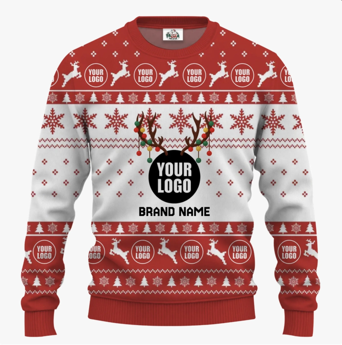 Personalized Ugly Xmas Sweater With Logo For Team | Custom Christmas Sweater Bulk Order - 4