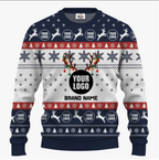 Personalized Ugly Xmas Sweater With Logo For Team | Custom Christmas Sweater Bulk Order - 6
