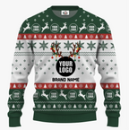Personalized Ugly Xmas Sweater With Logo For Team | Custom Christmas Sweater Bulk Order - 2