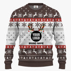 Personalized Ugly Xmas Sweater With Logo For Team | Custom Christmas Sweater Bulk Order - 1