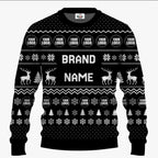 Personalized Funny Ugly Christmas Sweater With Brand Name And Logo | Bulk Order - 1