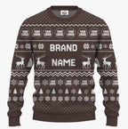 Personalized Funny Ugly Christmas Sweater With Brand Name And Logo | Bulk Order - 6