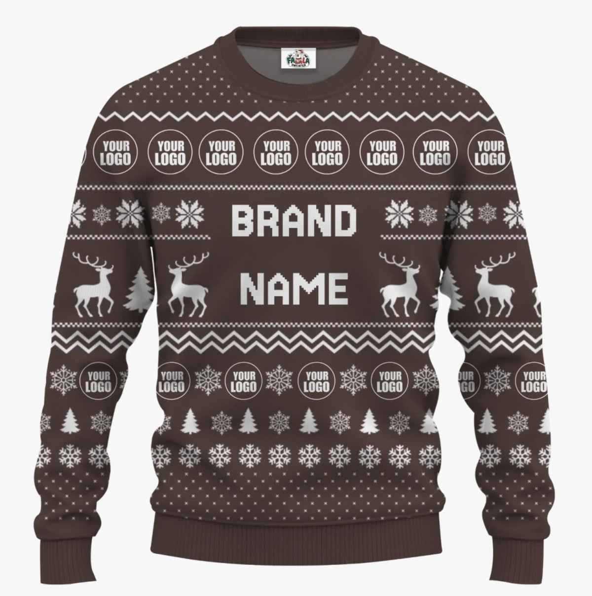 Personalized Funny Ugly Christmas Sweater With Brand Name And Logo | Bulk Order - 6