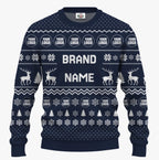 Personalized Funny Ugly Christmas Sweater With Brand Name And Logo | Bulk Order - 2