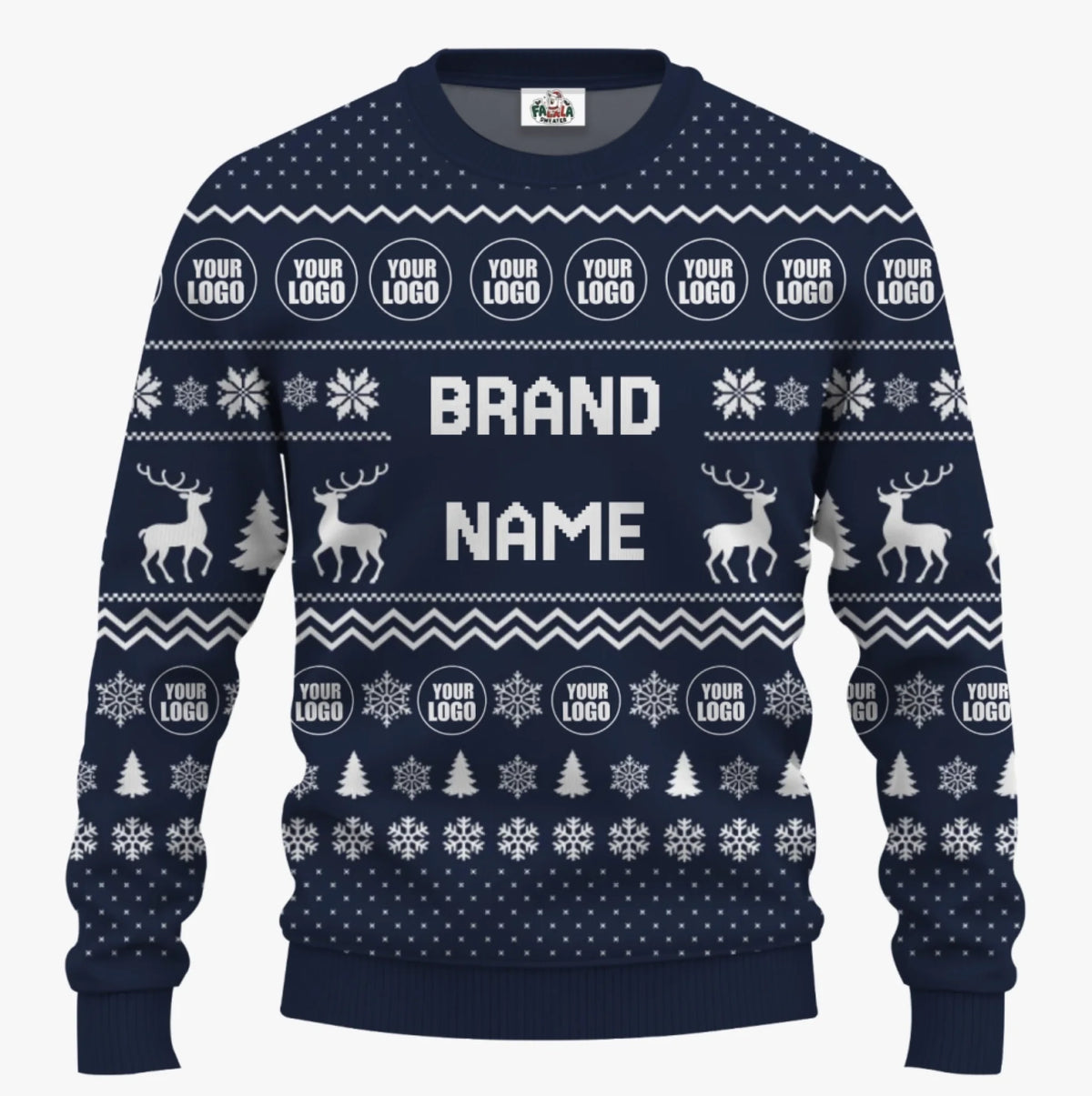 Personalized Funny Ugly Christmas Sweater With Brand Name And Logo | Bulk Order - 2