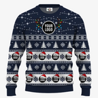 Custom Logo Ugly Christmas Sweater | Personalized Company Christmas Sweater Bulk Order - 1