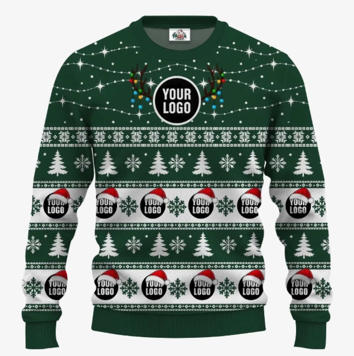 Custom Logo Ugly Christmas Sweater | Personalized Company Christmas Sweater Bulk Order - 3