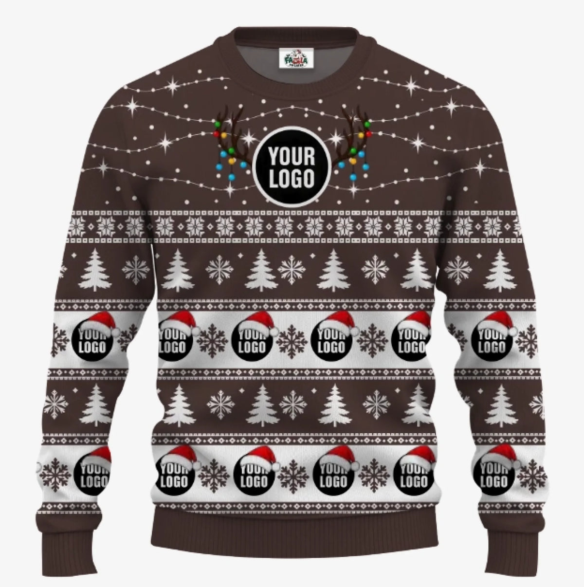 Custom Logo Ugly Christmas Sweater | Personalized Company Christmas Sweater Bulk Order - 2