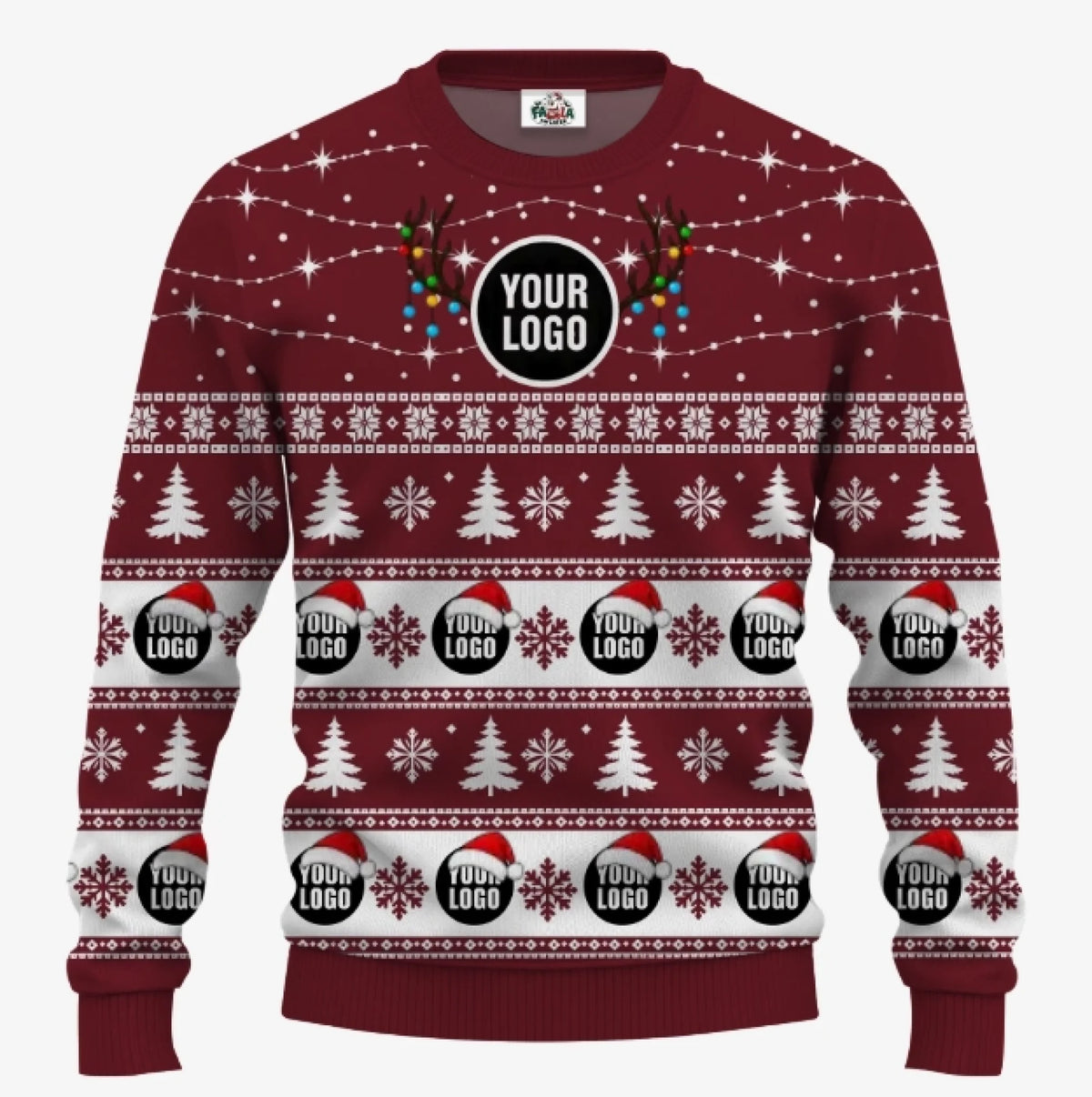 Custom Logo Ugly Christmas Sweater | Personalized Company Christmas Sweater Bulk Order - 4