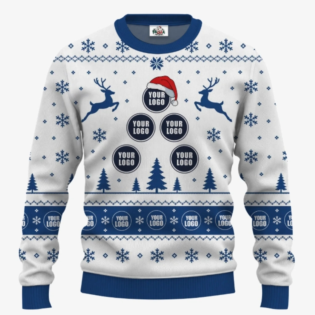 Custom Logo Christmas Tree Christmas Sweater | Create Your Own Ugly Sweater For Men And Women - 5