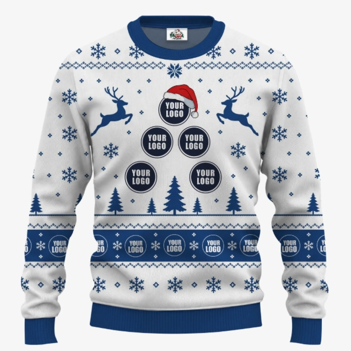 Custom Logo Christmas Tree Christmas Sweater | Create Your Own Ugly Sweater For Men And Women - 5