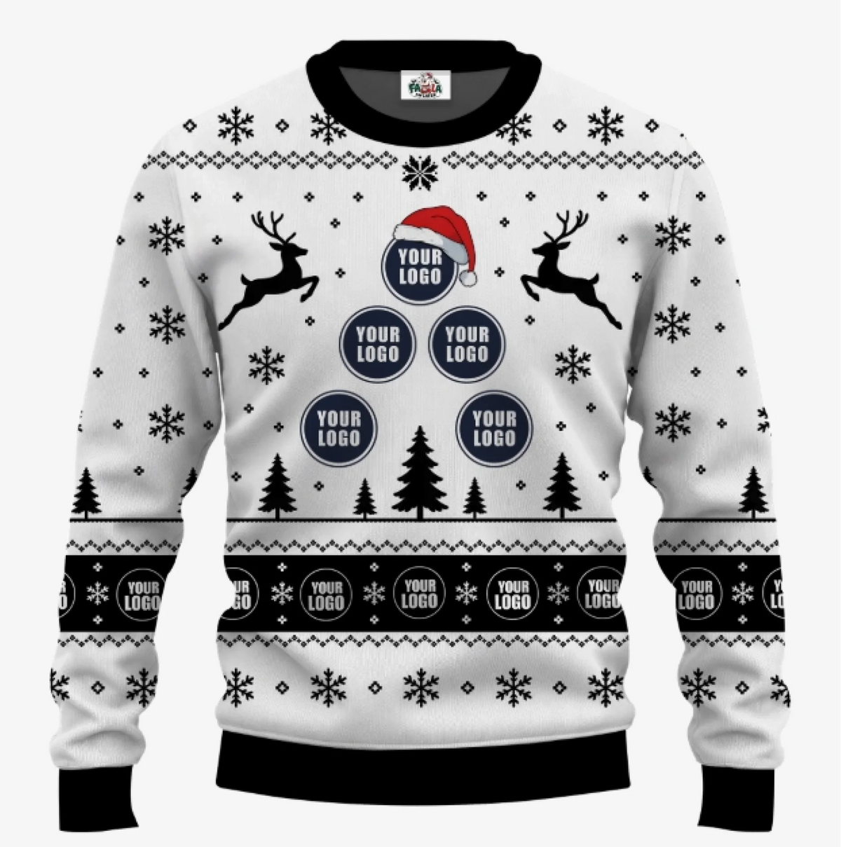 Custom Logo Christmas Tree Christmas Sweater | Create Your Own Ugly Sweater For Men And Women - 6