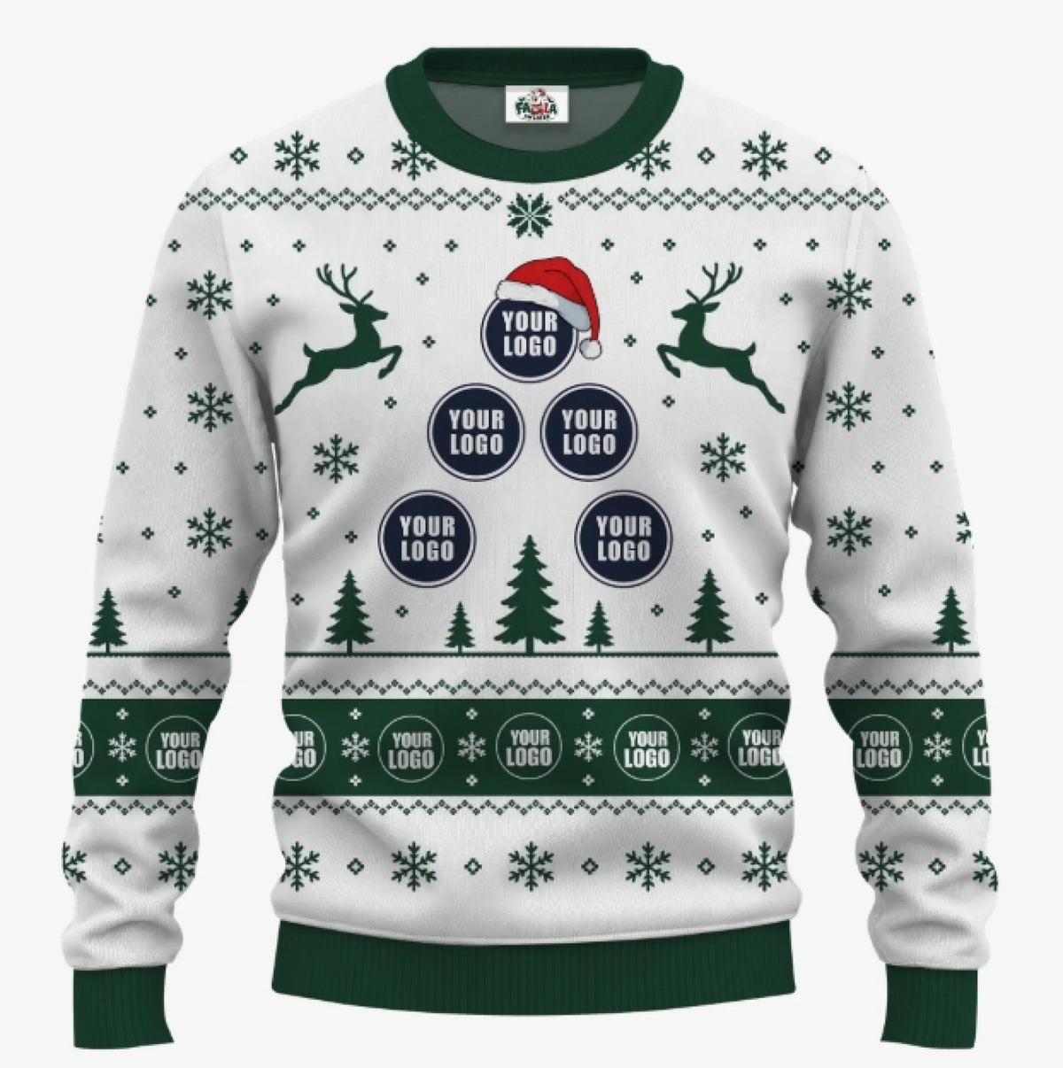 Custom Logo Christmas Tree Christmas Sweater | Create Your Own Ugly Sweater For Men And Women - 2