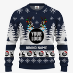 Custom Logo Brand Name Ugly Christmas Sweater | Personalized Company Christmas Sweater For Men And Women - 6