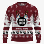Custom Logo Brand Name Ugly Christmas Sweater | Personalized Company Christmas Sweater For Men And Women - 3