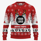 Custom Logo Brand Name Ugly Christmas Sweater | Personalized Company Christmas Sweater For Men And Women - 4