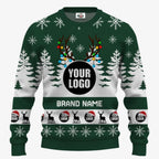 Custom Logo Brand Name Ugly Christmas Sweater | Personalized Company Christmas Sweater For Men And Women - 2
