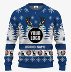 Custom Logo Brand Name Ugly Christmas Sweater | Personalized Company Christmas Sweater For Men And Women - 5