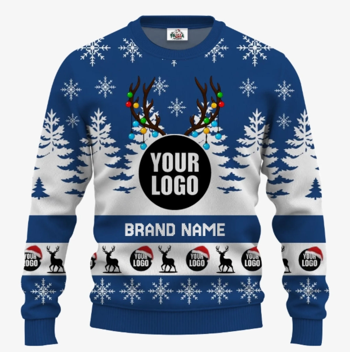Custom Logo Brand Name Ugly Christmas Sweater | Personalized Company Christmas Sweater For Men And Women - 5