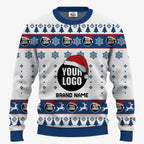 Custom Your Logo Ugly Christmas Sweater With Any Colors | Custom Brand Name And Text - 3
