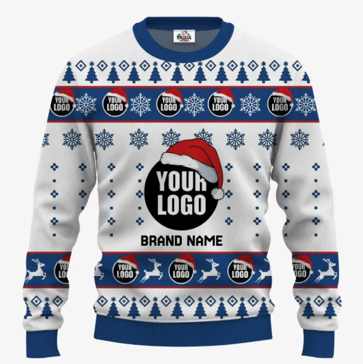 Custom Your Logo Ugly Christmas Sweater With Any Colors | Custom Brand Name And Text - 3