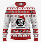 Custom Your Logo Ugly Christmas Sweater With Any Colors | Custom Brand Name And Text - 4