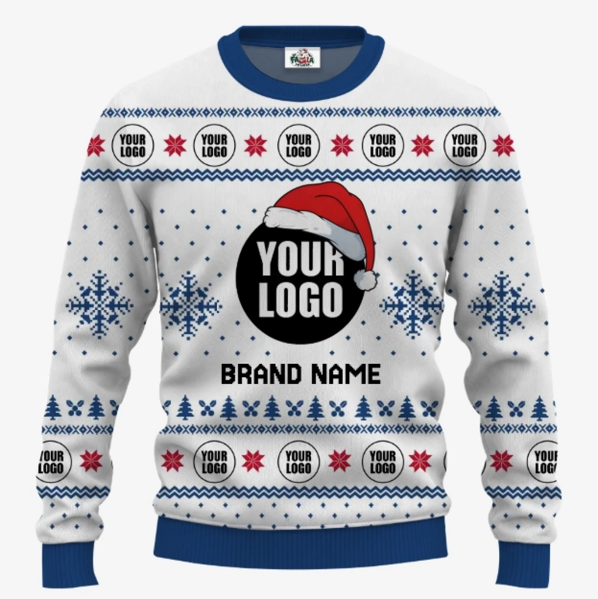 Customizable Christmas Sweater With Team Logo | Funny Ugly Christmas Sweater - 5