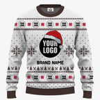 Customizable Christmas Sweater With Team Logo | Funny Ugly Christmas Sweater - 1