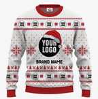 Customizable Christmas Sweater With Team Logo | Funny Ugly Christmas Sweater - 4