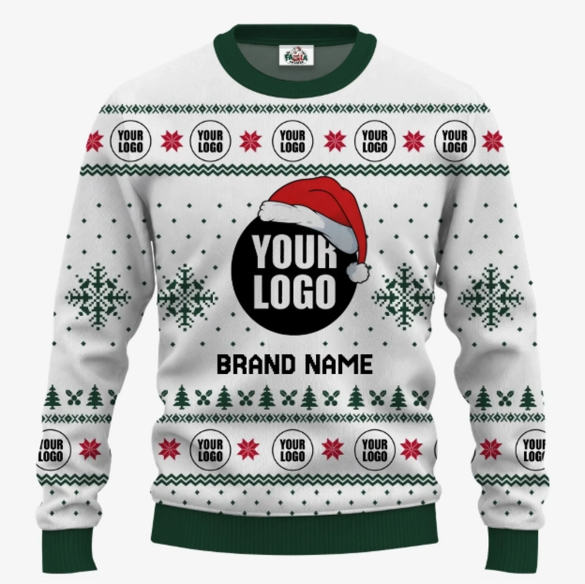 Customizable Christmas Sweater With Team Logo | Funny Ugly Christmas Sweater - 2