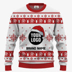 Custom Logo And Text Ugly Christmas Sweater For Companies | Personalized Christmas Sweatshirt Multiple Colors - 4