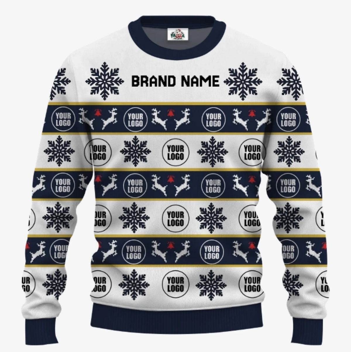 Custom Brand Name Christmas Sweater For Men | Bulk Order Custom Christmas Sweaters No Minimum - 6