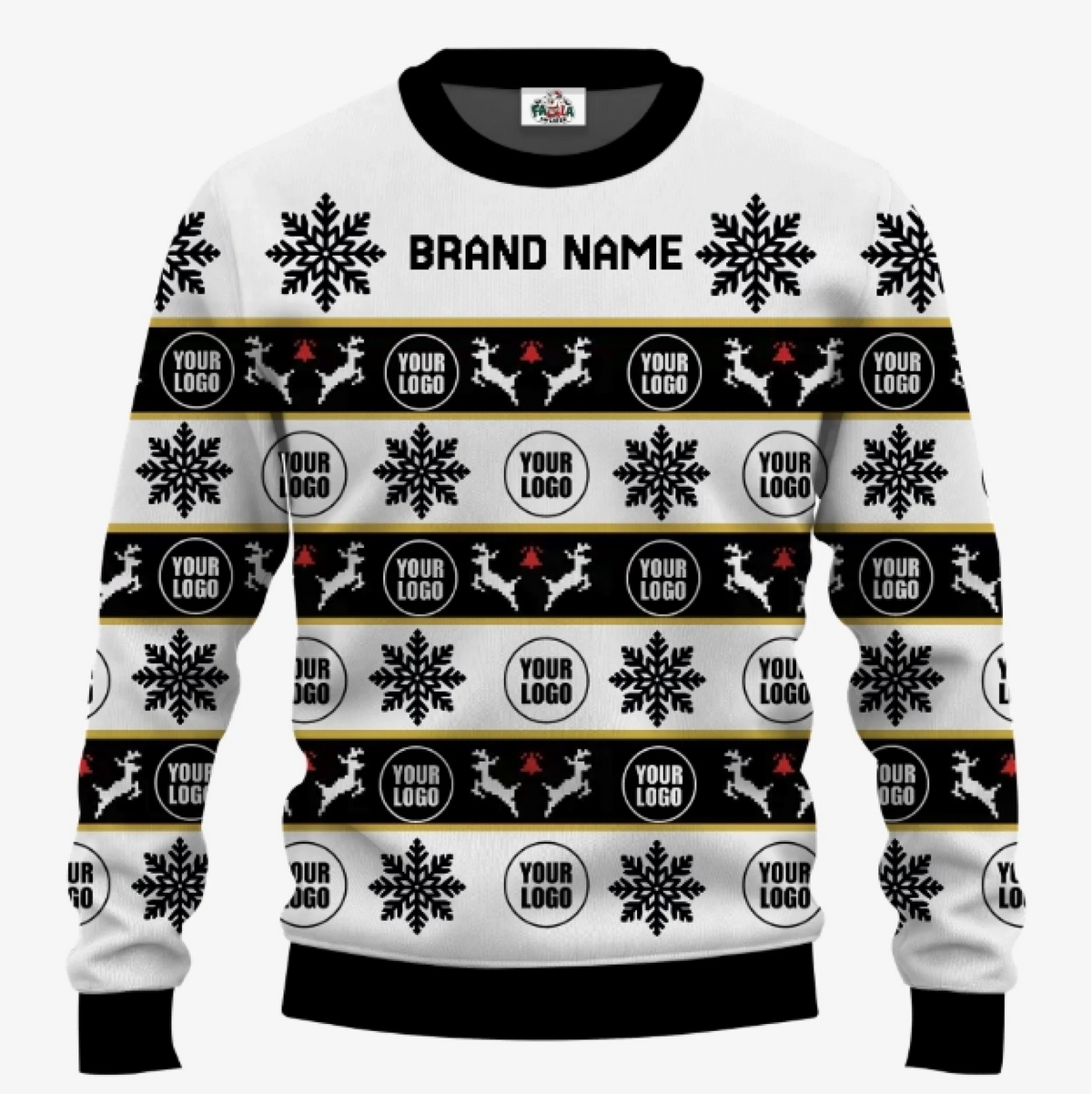 Custom Brand Name Christmas Sweater For Men | Bulk Order Custom Christmas Sweaters No Minimum - 5