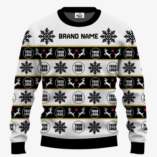 Custom Brand Name Christmas Sweater For Men | Bulk Order Custom Christmas Sweaters No Minimum - 5